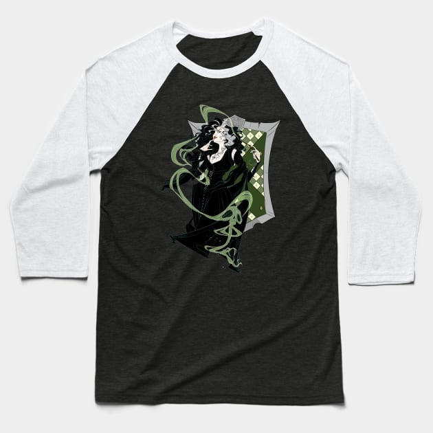 Dark Witch Baseball T-Shirt by Drea D. Illustrations